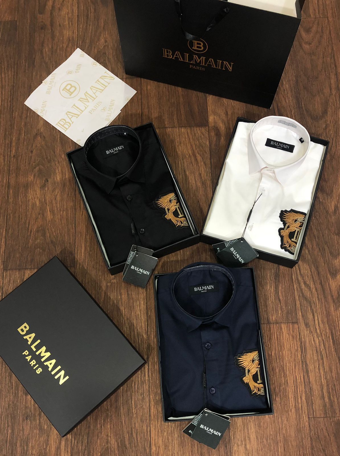 BALMAIN || B Embroidered Logo Shirt For Men - FASHION MYST 