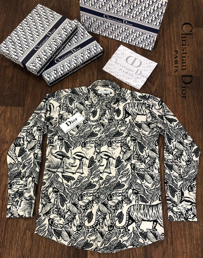 CHRISTIAN DIOR || Stussy All Over Print Button Up Shirt - FASHION MYST 