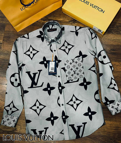 LOUIS VUITTON || All-Over LV Logo Printed Shirt For Men - FASHION MYST 