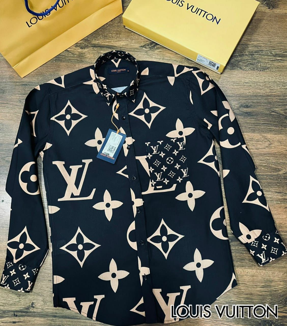 LOUIS VUITTON || All-Over LV Logo Printed Shirt For Men - FASHION MYST 