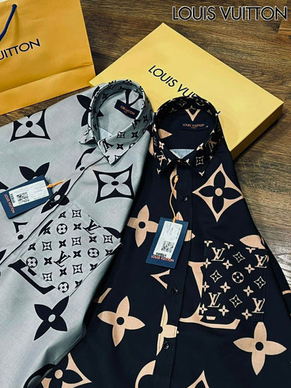 LOUIS VUITTON || All-Over LV Logo Printed Shirt For Men - FASHION MYST 