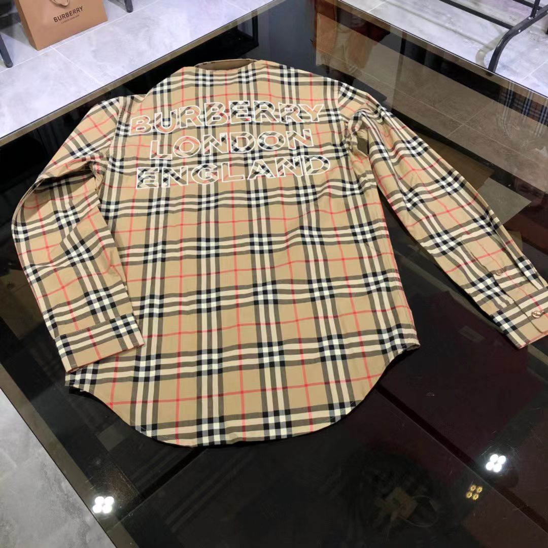 Rear Logo Checked Shirt for Men - FASHION MYST 