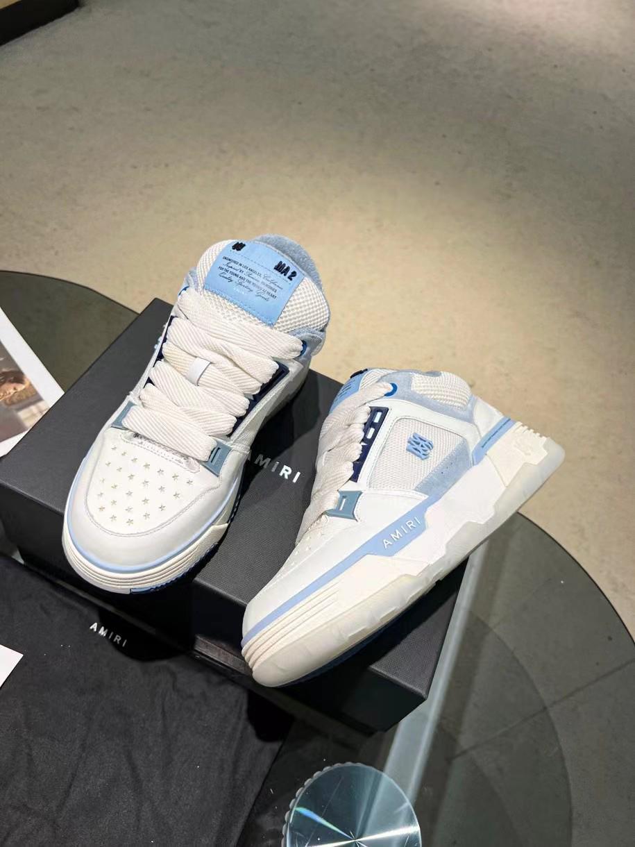 AMIRI || MA-1 IN WHITE AND BLUE SNEAKER