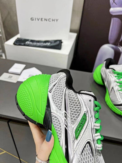 GIVENCHY || TK-MX Runner Green Polyurethane Mesh Sneakers - FASHION MYST 