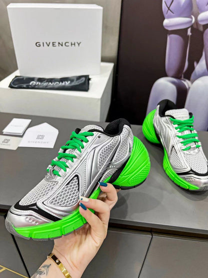 GIVENCHY || TK-MX Runner Green Polyurethane Mesh Sneakers - FASHION MYST 