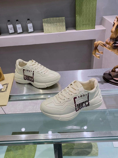 GUCCI || GG Rhyton Street Style Logo Outlet Sneakers - FASHION MYST 