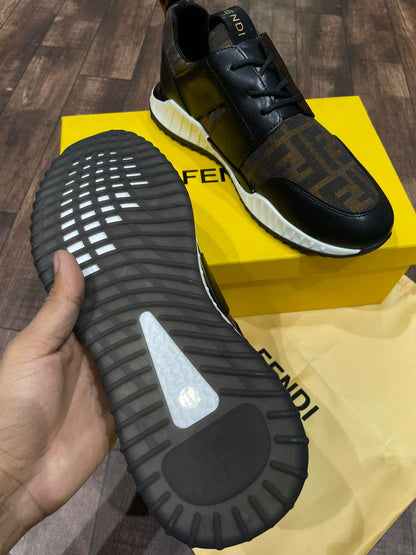 FENDI || Fendi Brown Lace Up Sneakers For Men - FASHION MYST 