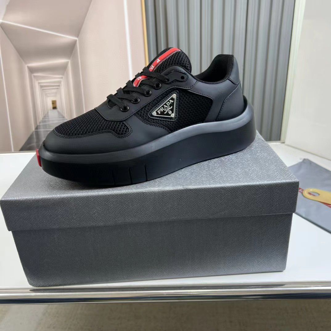 PRADA || Black Prada America’s Cup Sneaker - FASHION MYST 