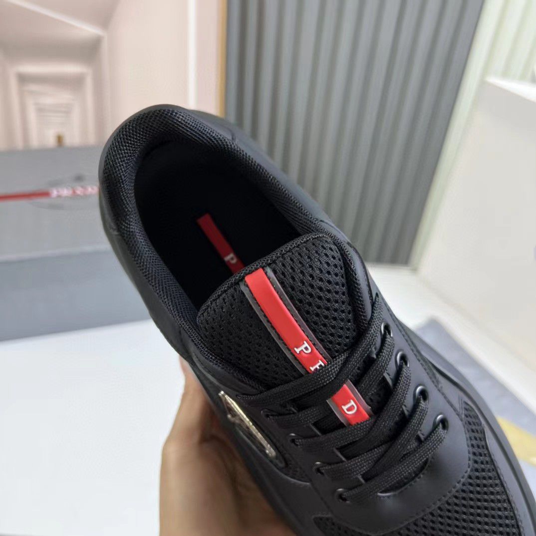 PRADA || Black Prada America’s Cup Sneaker - FASHION MYST 