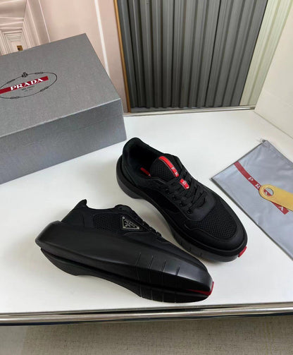 PRADA || Black Prada America’s Cup Sneaker - FASHION MYST 