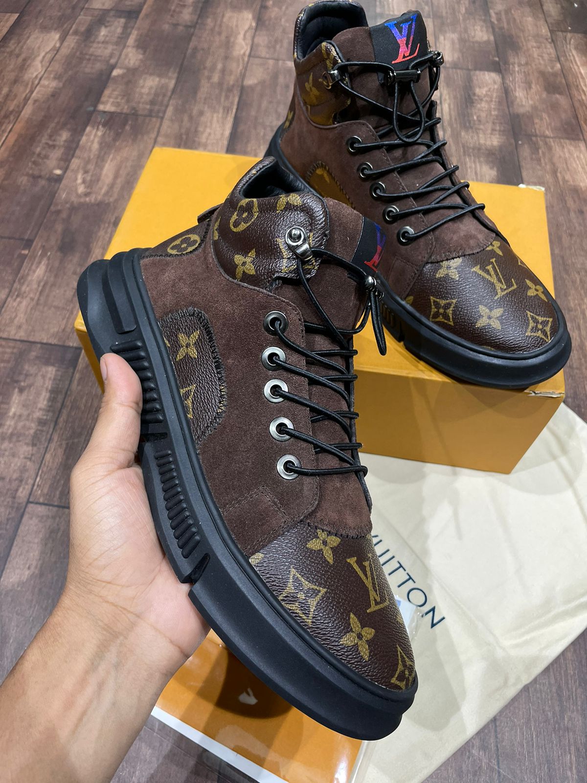 LOUIS VUITTON RIVOLI MONOGRAM BROWN SNEAKER - FASHION MYST 