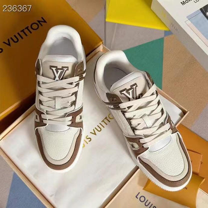 Louis Vuitton Trainer Sneaker Blue|Brown - FASHION MYST 