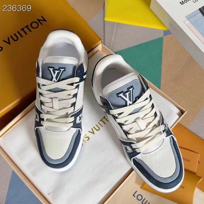 Louis Vuitton Trainer Sneaker Blue|Brown - FASHION MYST 