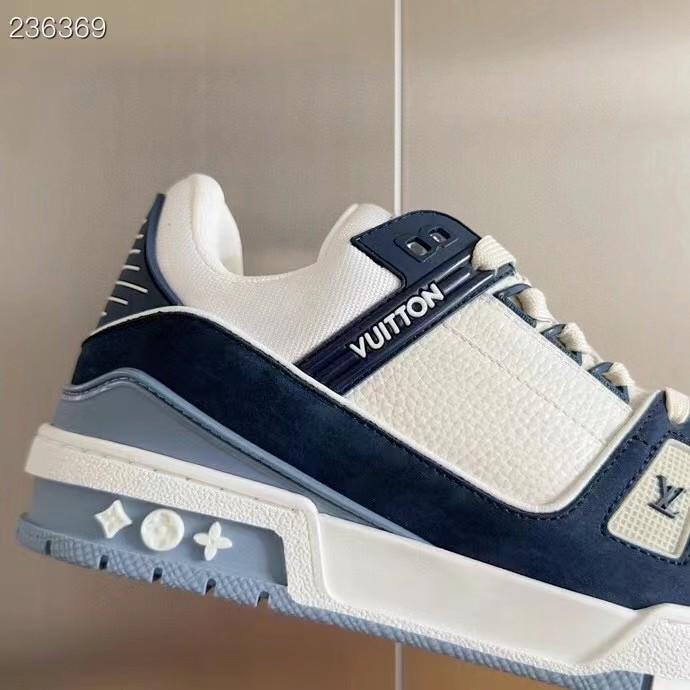 Louis Vuitton Trainer Sneaker Blue|Brown - FASHION MYST 