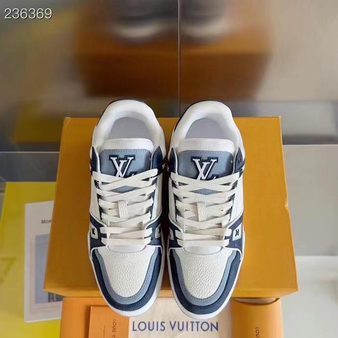 Louis Vuitton Trainer Sneaker Blue|Brown - FASHION MYST 