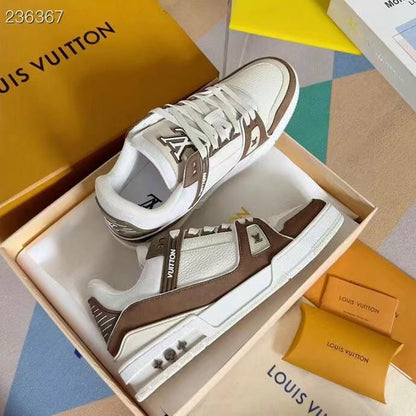 Louis Vuitton Trainer Sneaker Blue|Brown - FASHION MYST 