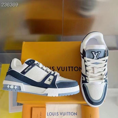 Louis Vuitton Trainer Sneaker Blue|Brown - FASHION MYST 