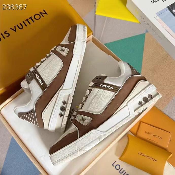 Louis Vuitton Trainer Sneaker Blue|Brown - FASHION MYST 