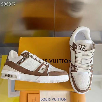 Louis Vuitton Trainer Sneaker Blue|Brown - FASHION MYST 