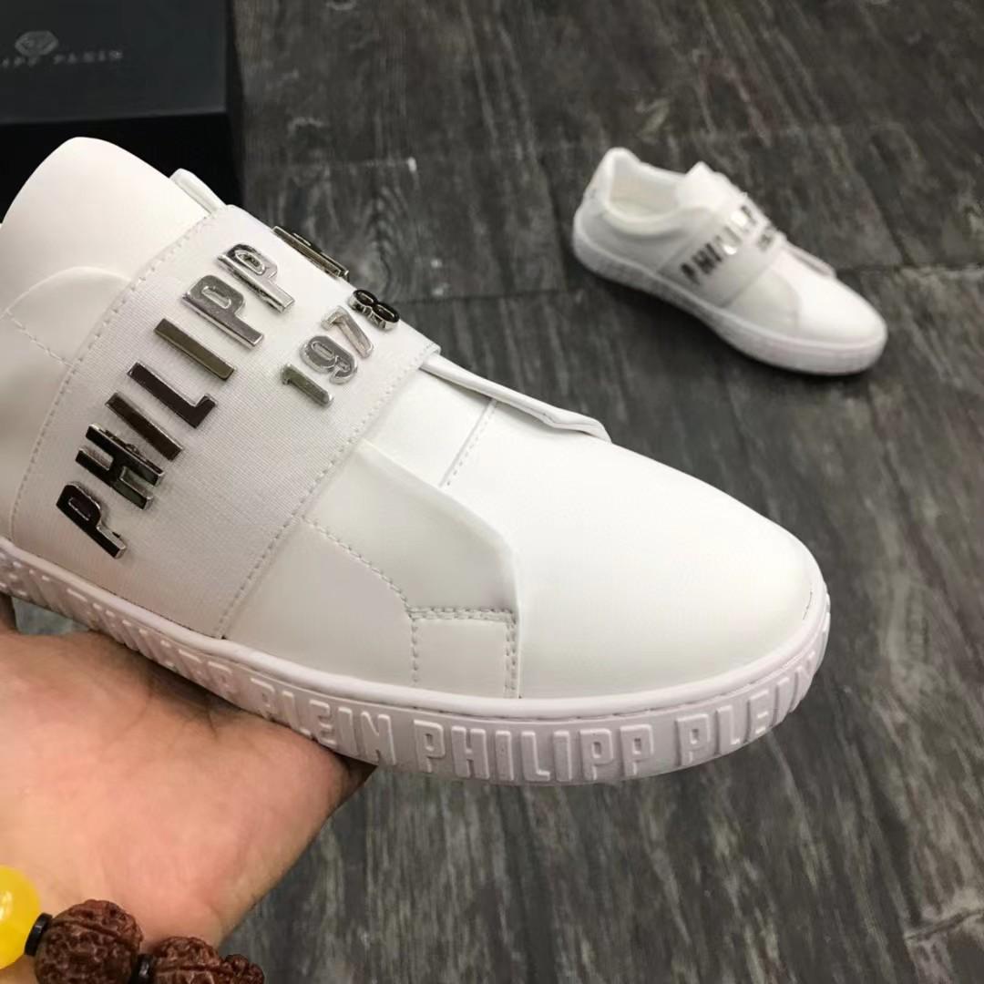 PHILIPP PLEIN || Logo-Print Lace-Up Sneakers - FASHION MYST 