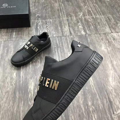 PHILIPP PLEIN || Logo-Print Lace-Up Sneakers - FASHION MYST 