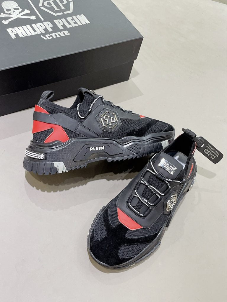 PHILIPP PLEIN LUXURY ITALY ACE CHAIN REACTION FASHION SNEAKERS - FASHION MYST 