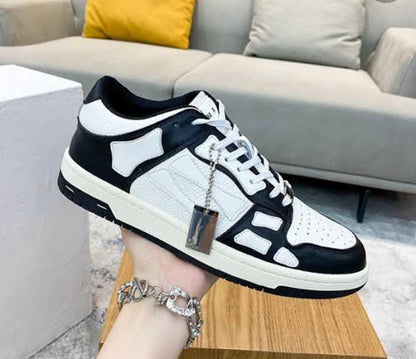 Premium Skel Top Low Black White Sneaker - FASHION MYST 