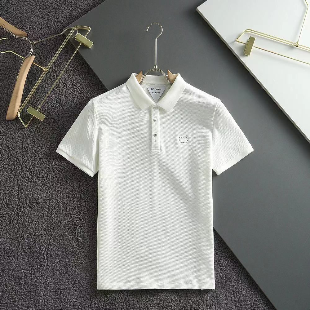 BOTTEGA || Men's Destroyed Embroidered Logo Polo T-Shirt - FASHION MYST 