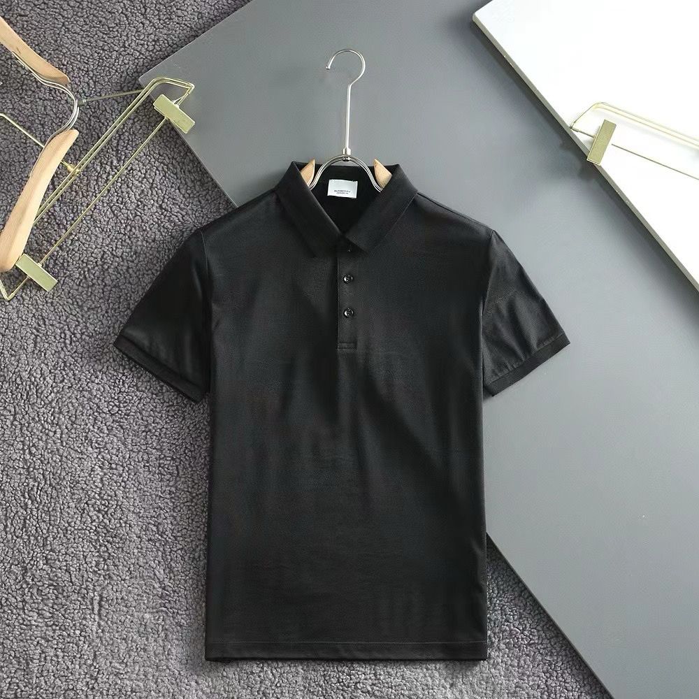 BURBERRY || All-Over Logo Embossed Regular Fit Polo T-Shirt - FASHION MYST 