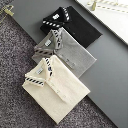 BURBERRY || Manfinity Men's Contrasted Striped Polo T-Shirt