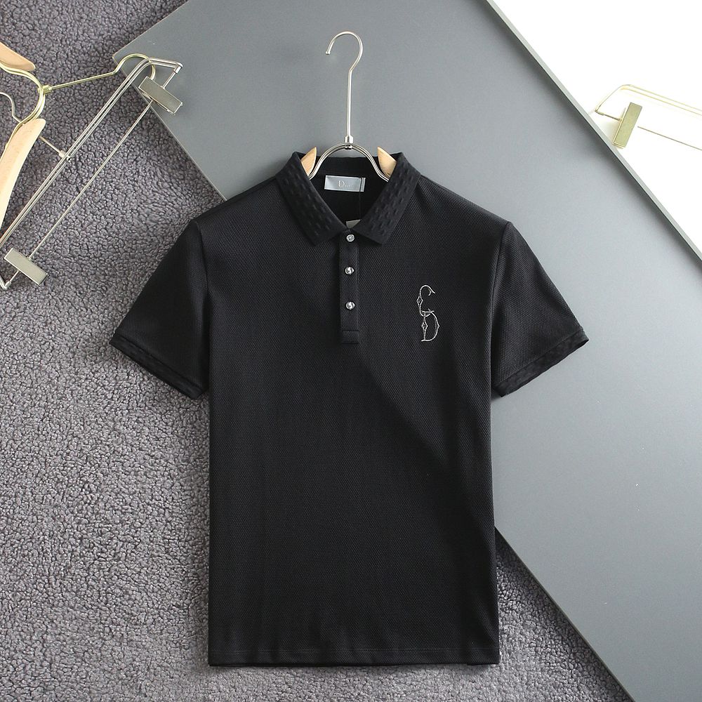 CHRISTIAN DIOR || CD Logo-Print Cotton Polo T-Shirt - FASHION MYST 