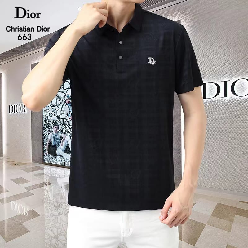 CHRISTIAN DIOR || High-End Short Sleeve Polo T-Shirt Lapel Collar - FASHION MYST 