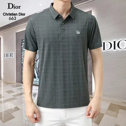 CHRISTIAN DIOR || High-End Short Sleeve Polo T-Shirt Lapel Collar - FASHION MYST 