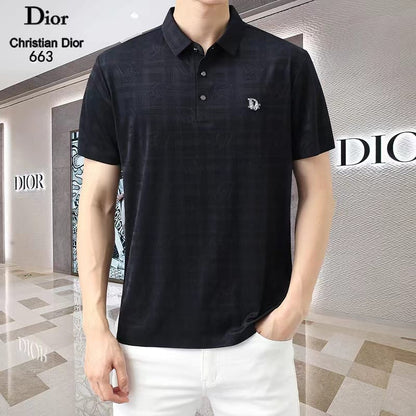 CHRISTIAN DIOR || High-End Short Sleeve Polo T-Shirt Lapel Collar - FASHION MYST 