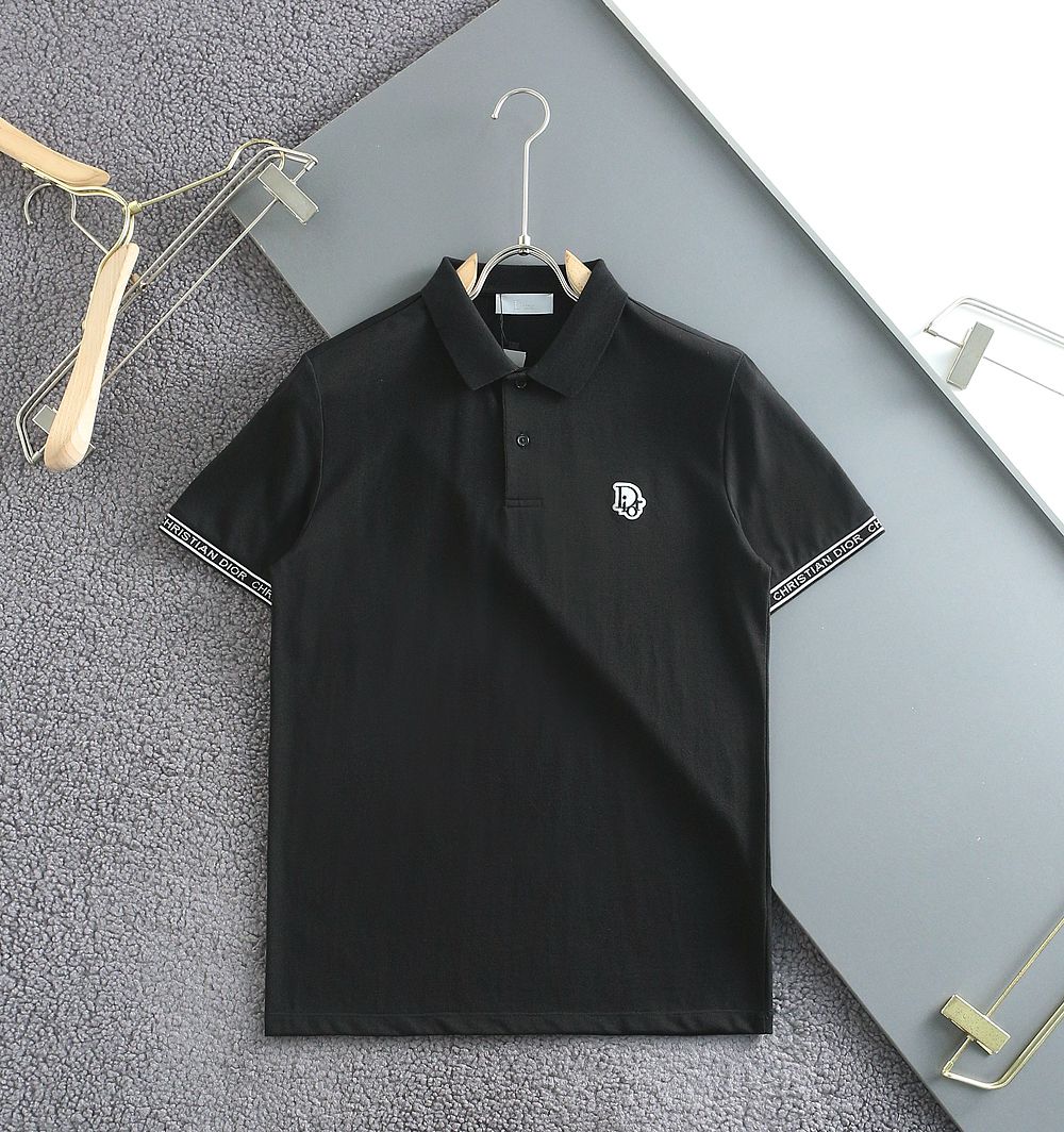 CHRISTIAN DIOR || Regular-Fit Cotton Pique Polo T-Shirt With Logo Embossed - FASHION MYST 