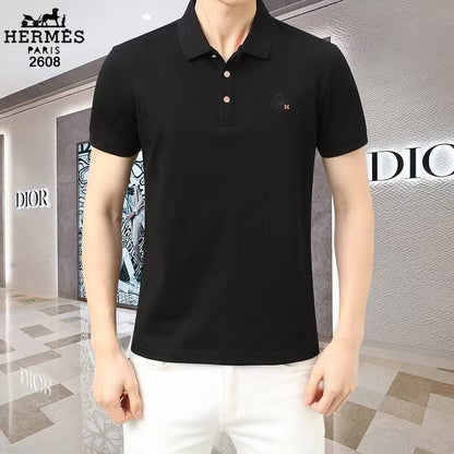 HERMES || Textured Cotton Regular Fit Mens T-Shirt - FASHION MYST 