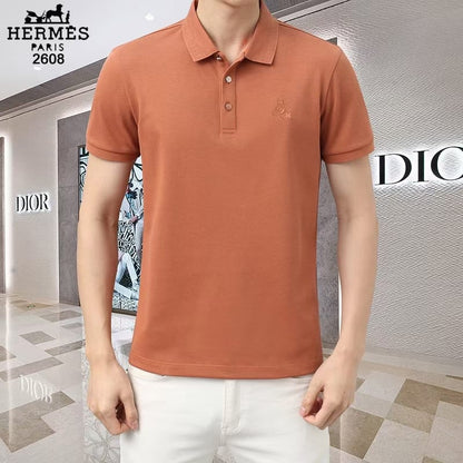 HERMES || Textured Cotton Regular Fit Mens T-Shirt - FASHION MYST 