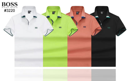 HUGO BOSS || Men Branded Polo Tees With Collar Design - FASHION MYST 