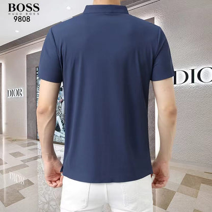 HUGO BOSS || Solid Cotton Slim Fit Men's T-Shirt - FASHION MYST 