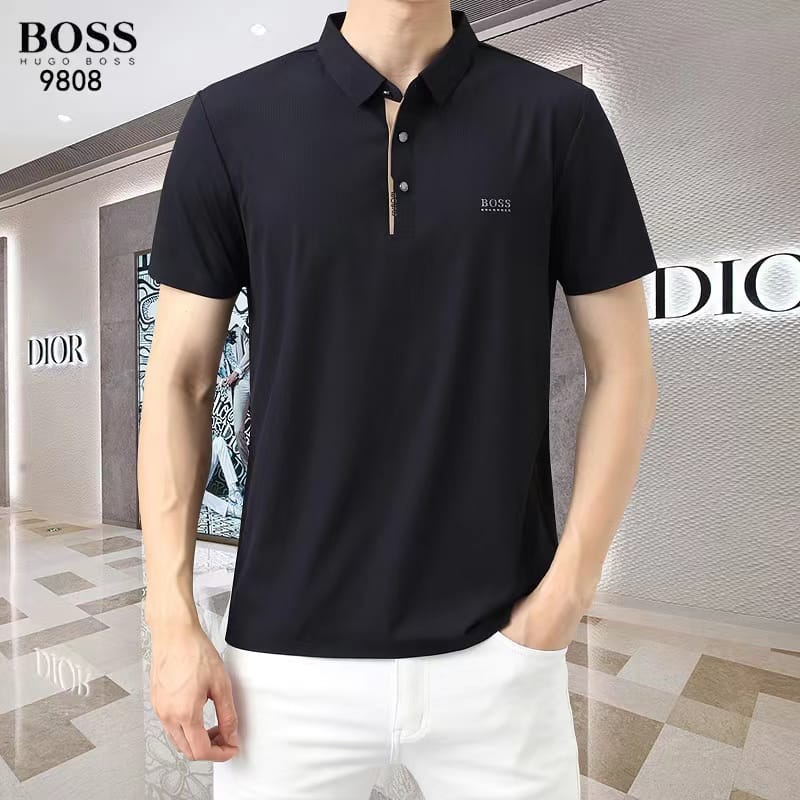 HUGO BOSS || Solid Cotton Slim Fit Men's T-Shirt - FASHION MYST 