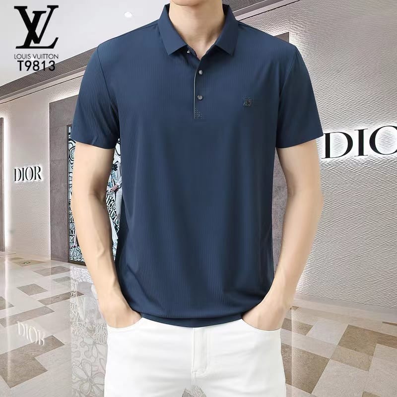 LOUIS VUITTON || Solid Polo Collar T-Shirt - FASHION MYST 