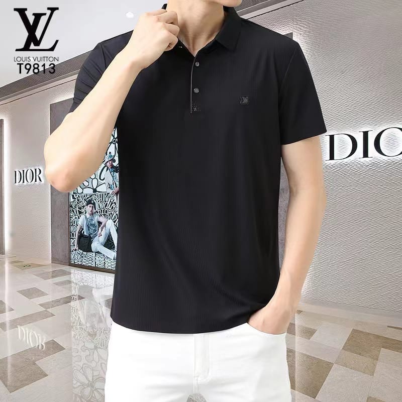 LOUIS VUITTON || Solid Polo Collar T-Shirt - FASHION MYST 