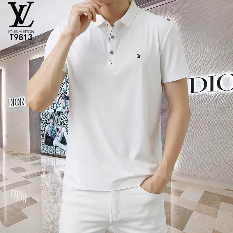 LOUIS VUITTON || Solid Polo Collar T-Shirt - FASHION MYST 