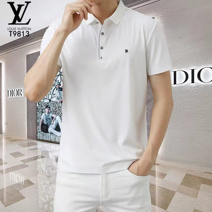 LOUIS VUITTON || Solid Polo Collar T-Shirt - FASHION MYST 