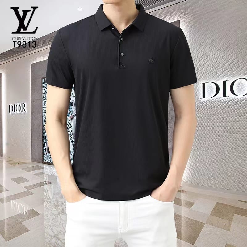 LOUIS VUITTON || Solid Polo Collar T-Shirt - FASHION MYST 