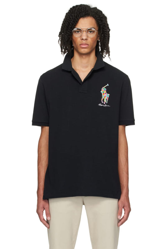 POLO RALPH LAUREN || Piqué Polo Black T-Shirt Classic Fit - FASHION MYST 