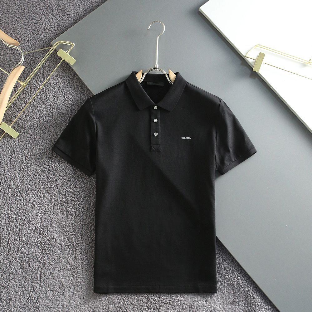 PRADA || Embroidered Logo Polo T-Shirt - FASHION MYST 