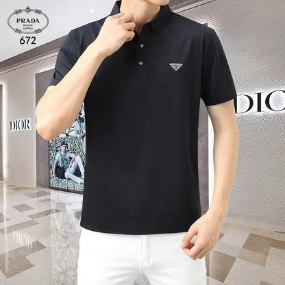 PRADA || Men's Short Sleeve T-Shirt Polo Collar - FASHION MYST 