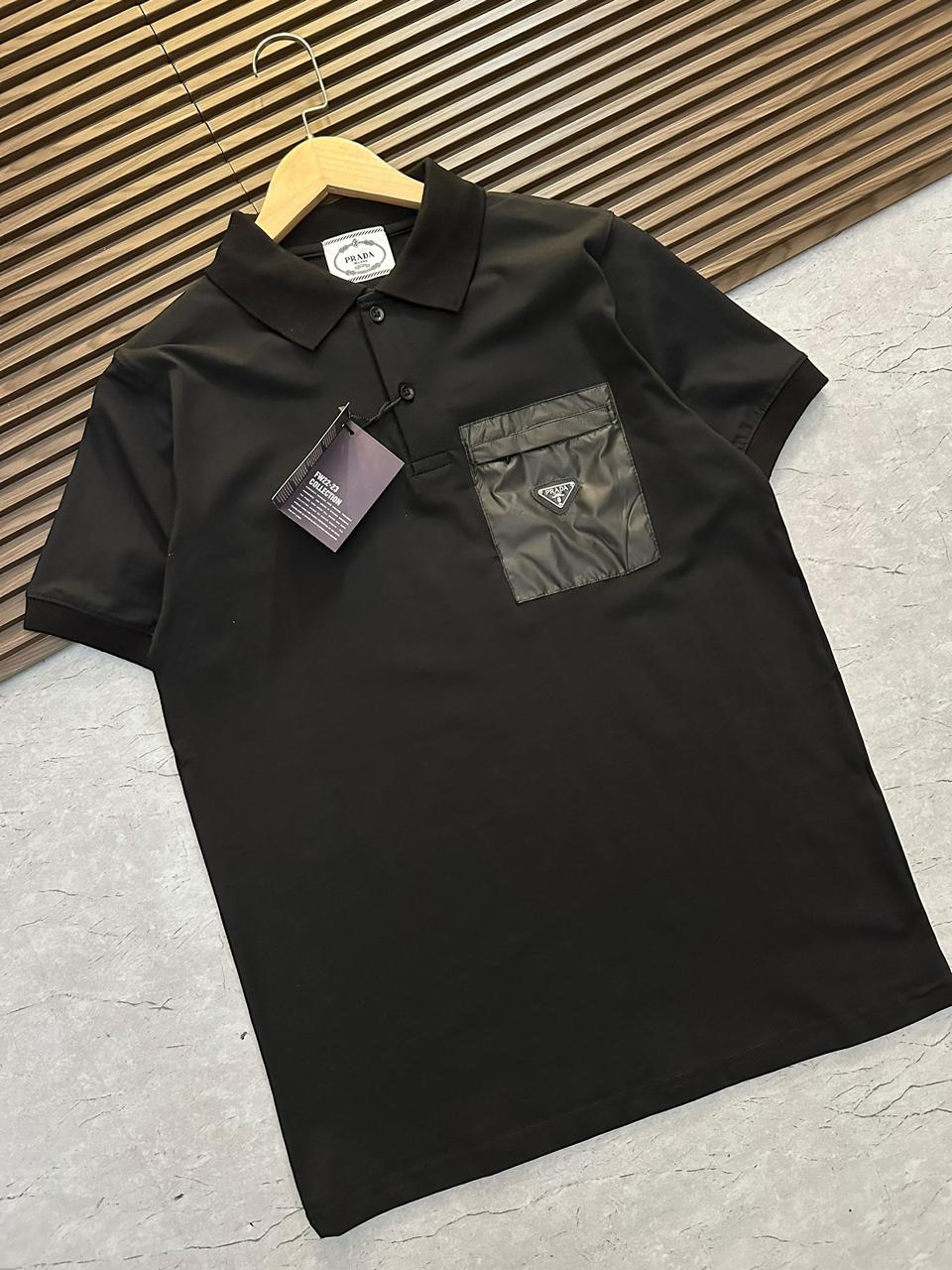 PRADA || Men's Stretch Cotton Polo Shirt With Nylon Details - FASHION MYST 