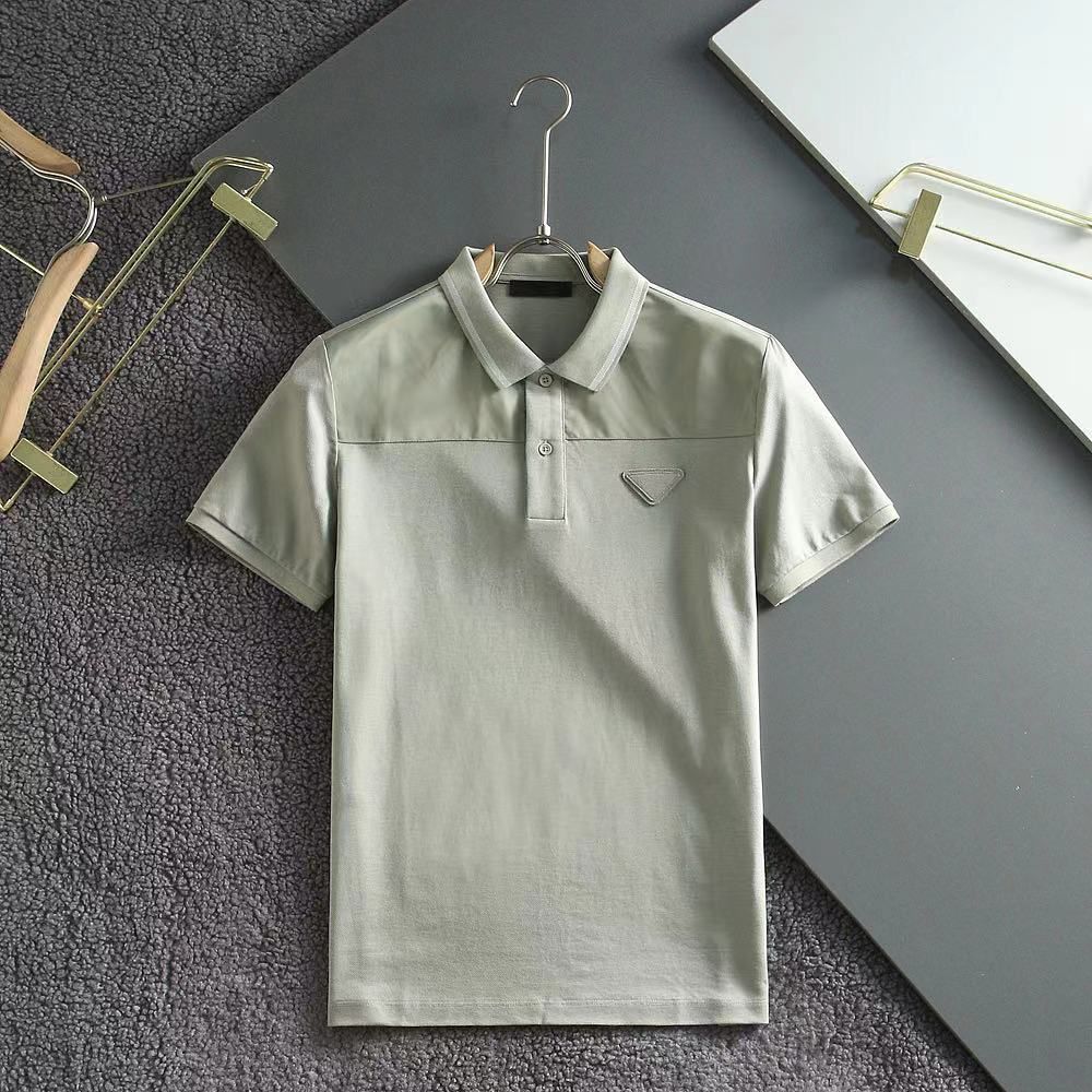 PRADA || Seamless Polo Collar Slim Fit Casual T-Shirt - FASHION MYST 